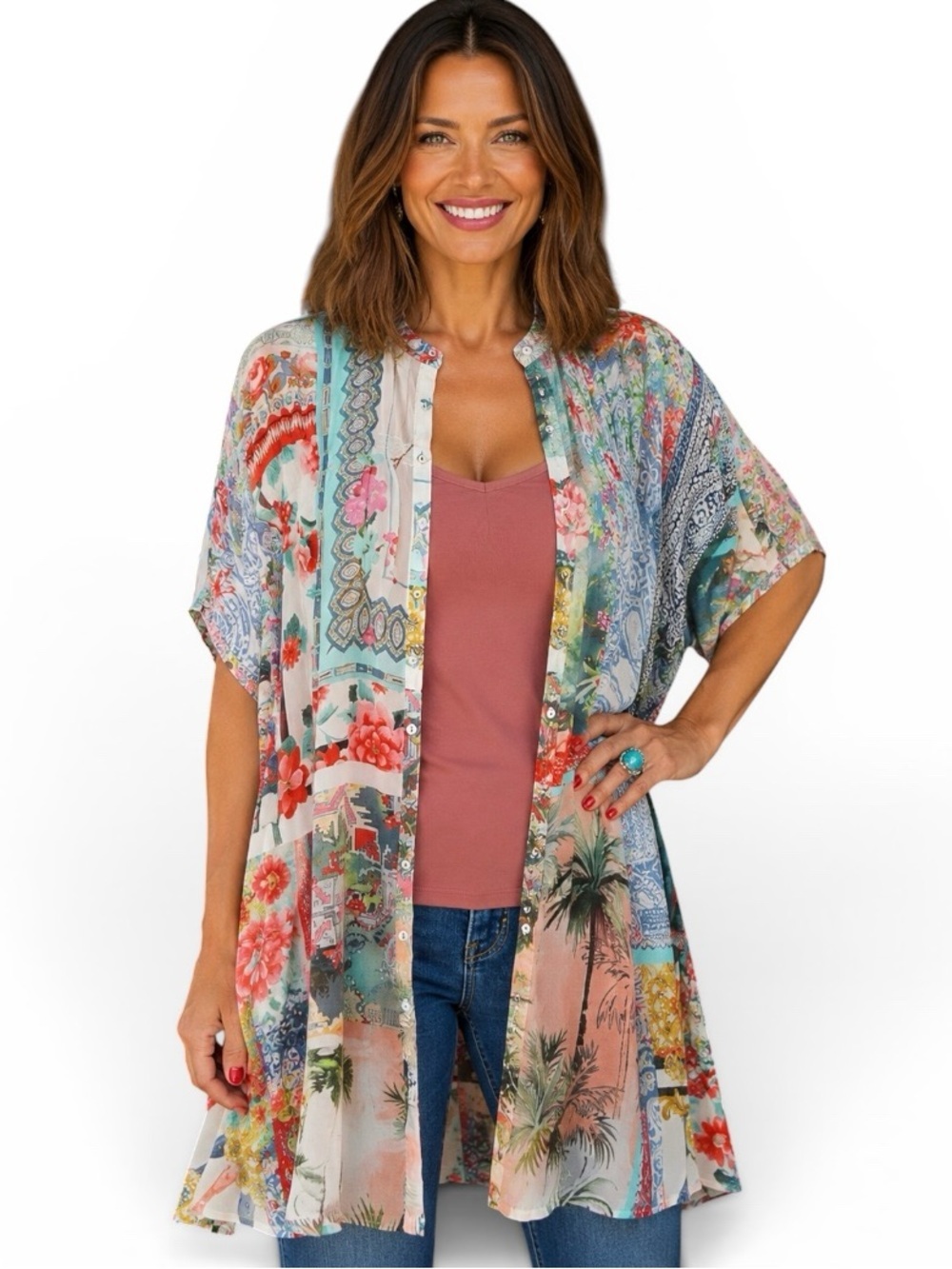 Johnny Was silk Emmie tunic/dress NWT (oversized)